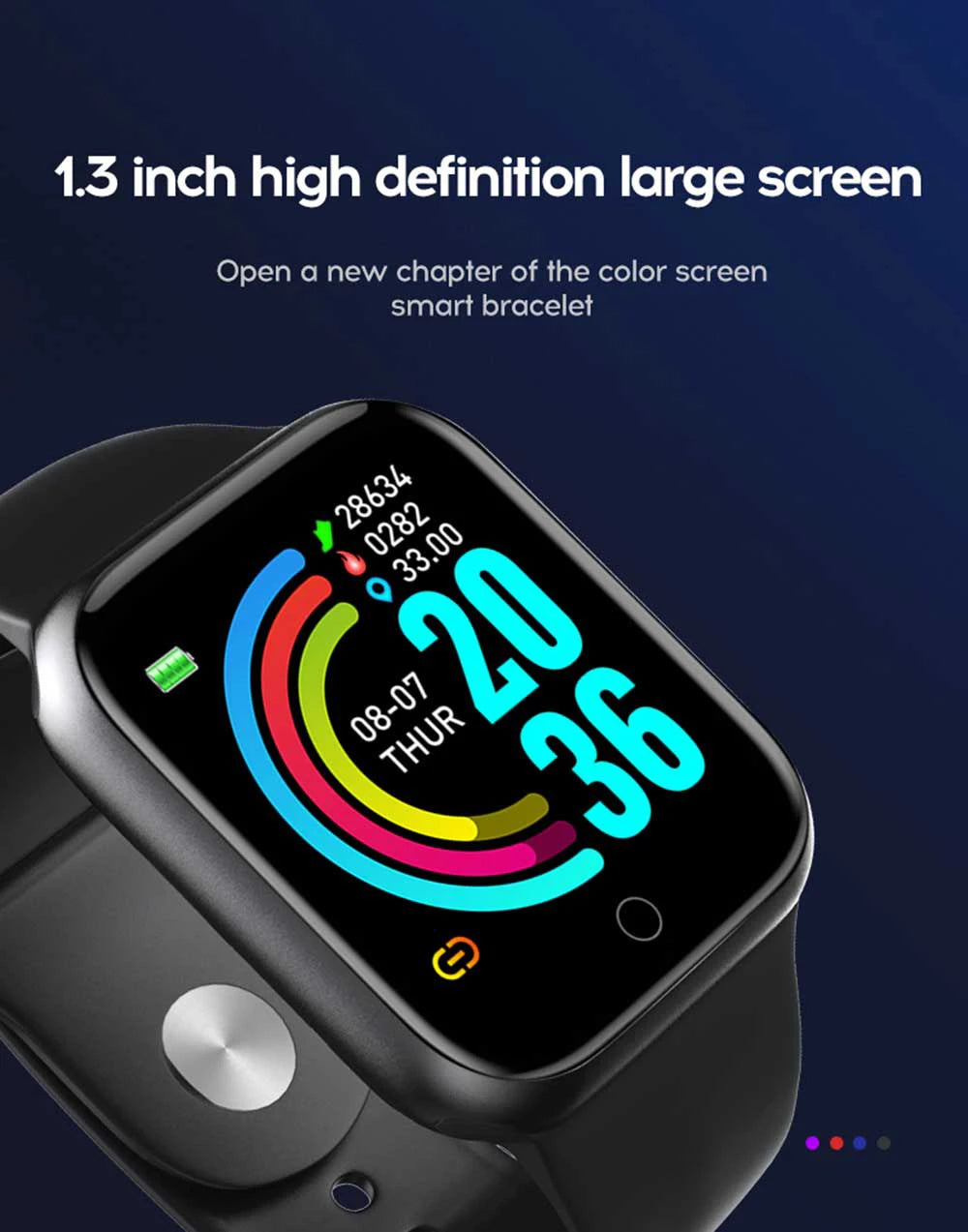 Y68 Smartwatch Fitness Bracelet Heart Rate Monitoring Reminder Step Counting Information Push Sleep Analysis D20 Sport Smartband