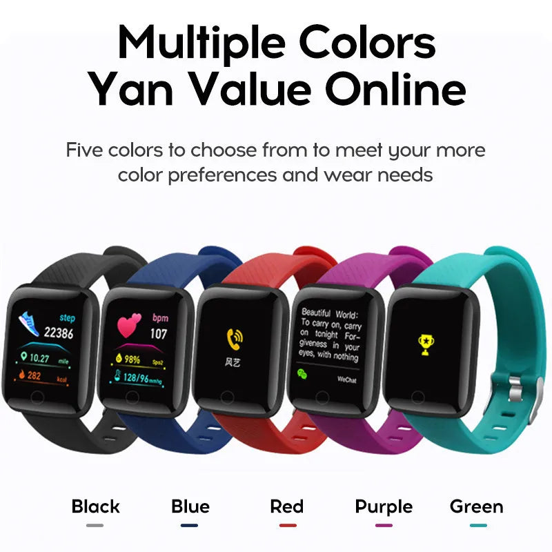 116 Plus Smart Bracelet Color Screen Heart Rate Smart Bracelet Adult Student Man And woman Sports Step Count Bluetooth Watch Y68