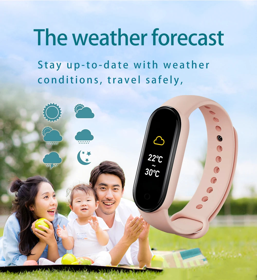 M7 Smart Watch Smartband Heart Rate Smartwatch Fitness Tracker Blood Pressure Sport Bracelet for Mi Band 7 Men Women