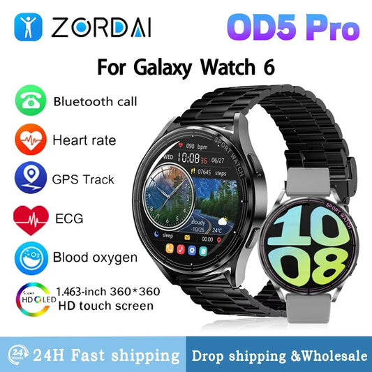 Zordai OD5 Pro Smartwatch 2024 GPS Trajectory Full Touch Blood Pressure Bluetooth Call Galaxy Smart Watch 6 for iPhone Samsung