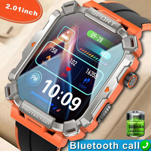 2.01 Inch HD Screen Smartwatch Men Health Monitoring Sports Fitness Tracker IP68 Waterproof Smart Watch 2024 New For Android IOS