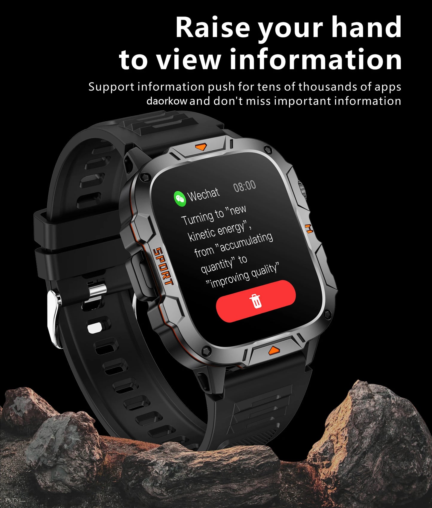 New Full Touch Smart Watch Men For Android Xiaomi Blood Pressure Oxygen Fitness Watch Waterproof LED Flashlight SmartWatch 2024