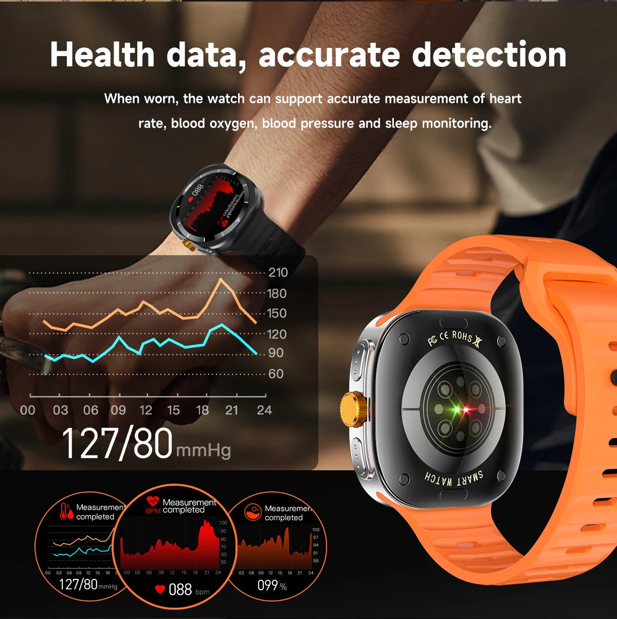 LEMFO 2024 New Galaxy Smart Watch 7 Ultra Men Compass 1.53inch Multi-Function Sports Fitness Tracker Smart Watches for Samsung