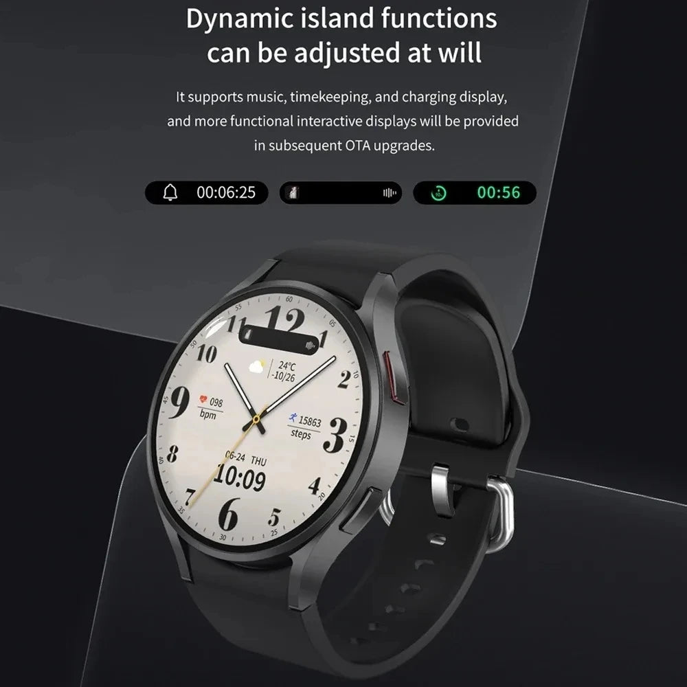 2024 New GPS Track Watch 6 Smart Watch Men Full Touch Screen Amoled Blood Sugar Clock Bluetooth Call Smartwatch For Android IOS