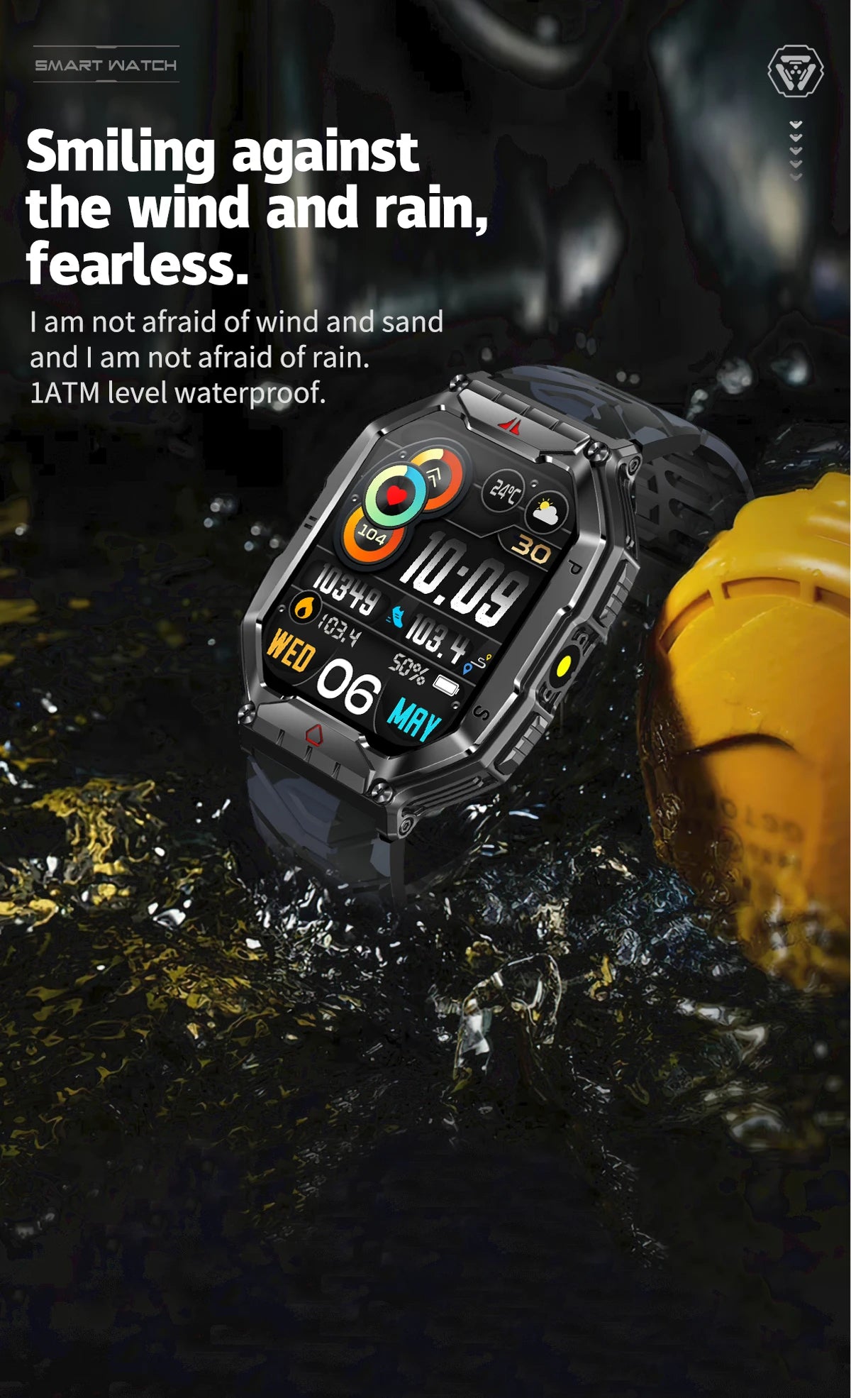 2024 NEW Flashlight Outdoor Sports Smart Watch Men 2.1 " 650mAh Compass Smartwatch BT Call GPS Trajectory watches For Xiaomi iOS