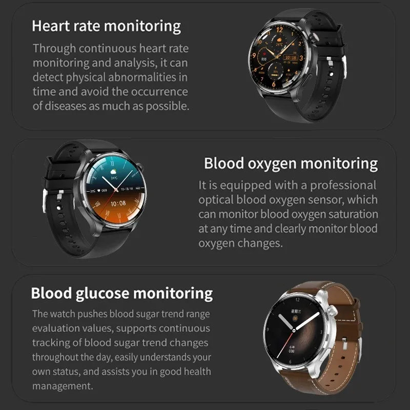 2024 New NFC Smart Watch Ladies 366*366 HD Screen Health Tracker Sports Voice Bluetooth Call Smartwatch Men For Huawei Xiaomi