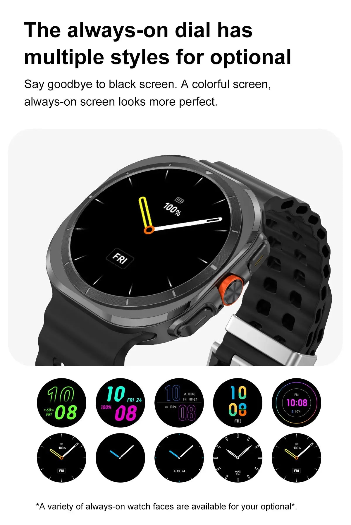 2024 DT Watch Ultra Men Women Sport Smart Watch USB Mode Photo Album Local Music NFC Compass Smartwatch for Samsung Android IOS