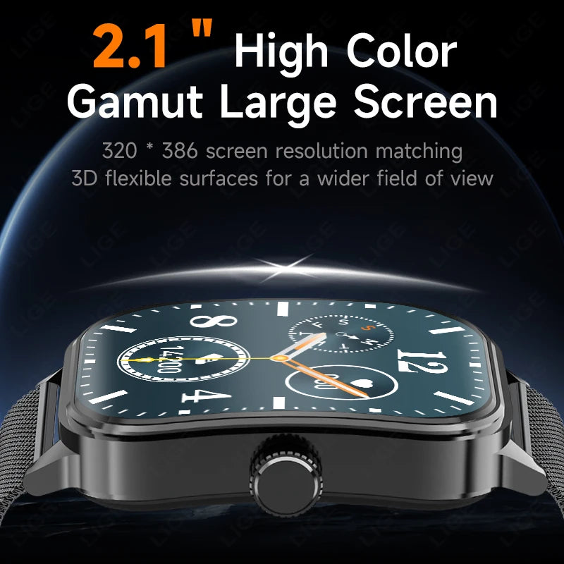 2024 New Smart Watches Men 3D Screen Blood Oxygen Health Temperature Monitor Bracelet Sports IP68 Waterproof Smartwatch For Men