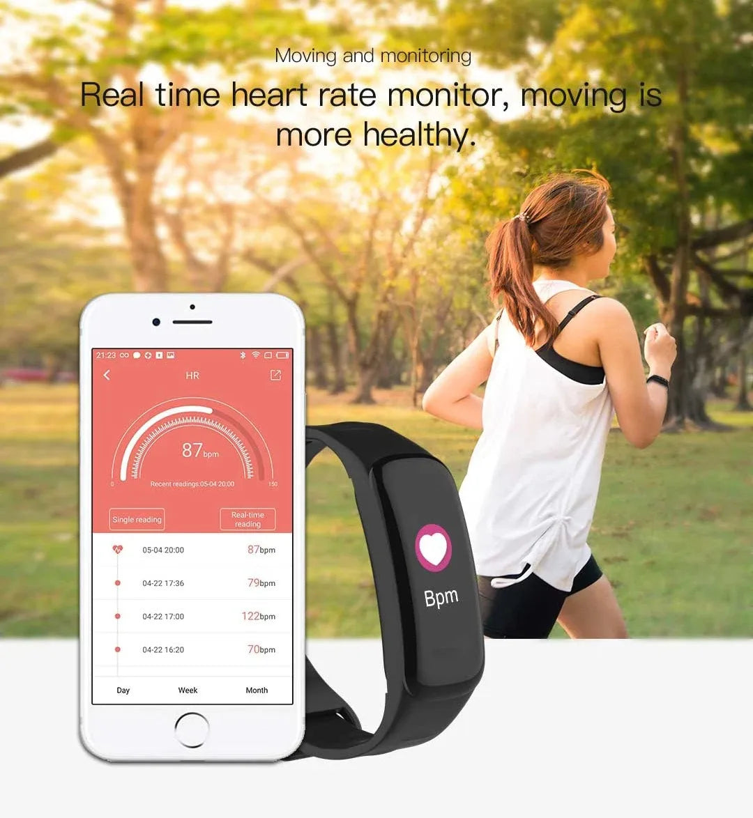 2024 C1 Plus Sports SmartWatch Heart Rate Blood Pressure Monitoring Waterproof Smart Bracelet Men Women Multi-function Watches