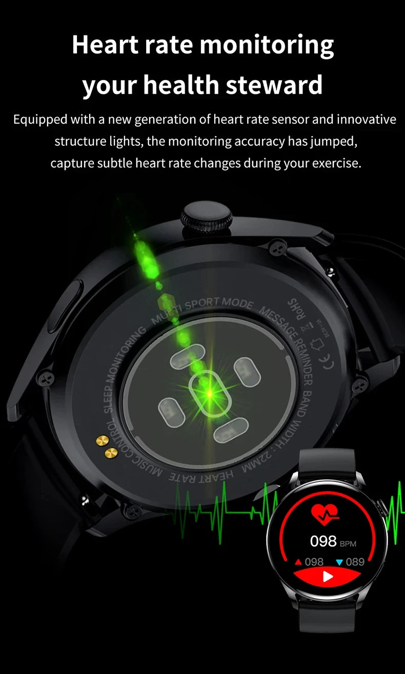 2024 Man Smart Watch Men HD Screen Bluetooth Call NFC Track Sport IP68 Watches Waterproof Heart Rate Blood pressure Smartwatch