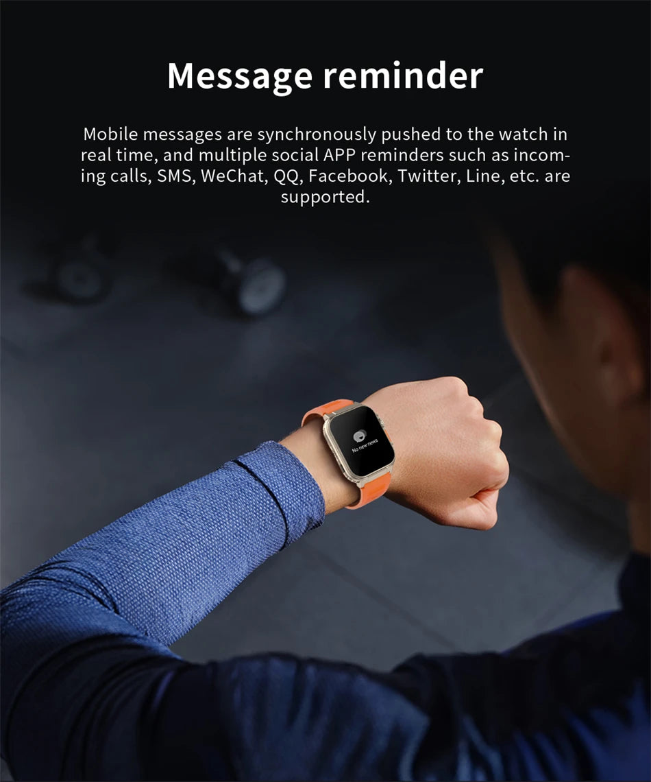 LIGE Men Smart Watch I68 Waterproof Bluetooth Call Bracelet Full Touch HD Wrist Watches Sleep Monitoring Tracker Smartwatch 2024