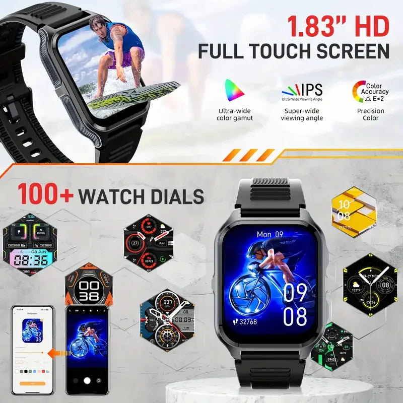 IUTECH P73 2024 Smart Watch for Men Women  Bluetooth Conneced Calling Watches Waterproof Diving Sports Relojes Smart Wrist Watch