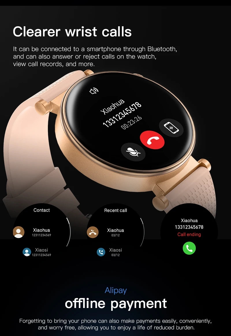 HD Bluetooth Call Smart Watch 2024 Health Monitoring Exercise Tracking NFC Multi-functional Android Apple Smartwatch For Women