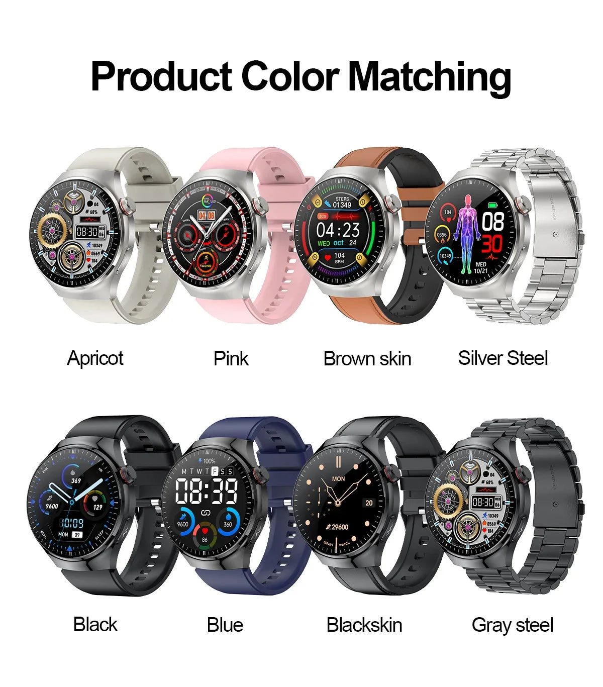 2024 New Medical Grade Blood Lipid Uric Acid Blood Sugar HPV+BMI Smart Watch Men ECG+PPG Sport Tracker Bluetooth Call smartwatch