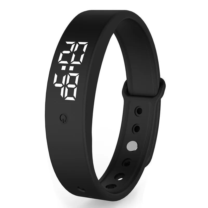 LED Digital Smart Bracelet Monitor Thermometer Vibration Alarm Wristband Smart Bracelet Waterproof Smartband for Student