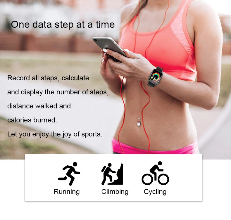 Y68 D20 Smart Watches Women Men Sport Fitness Bracelet Tracker Steps Calorie Health Monitor Bluetooth Wristwatch For Android IOS