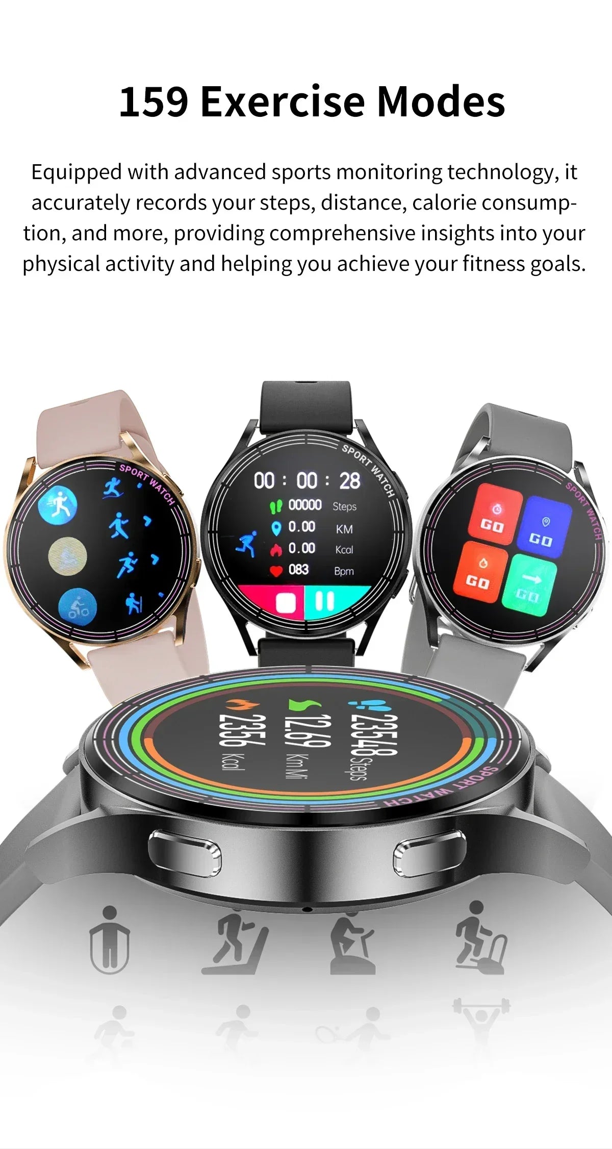 2024 Zordai Galaxy Smart Watch 6 Fashion Women Smart Watch Bluetooth Call AMOLED Screen Sports Smart Watch Men For Android IOS