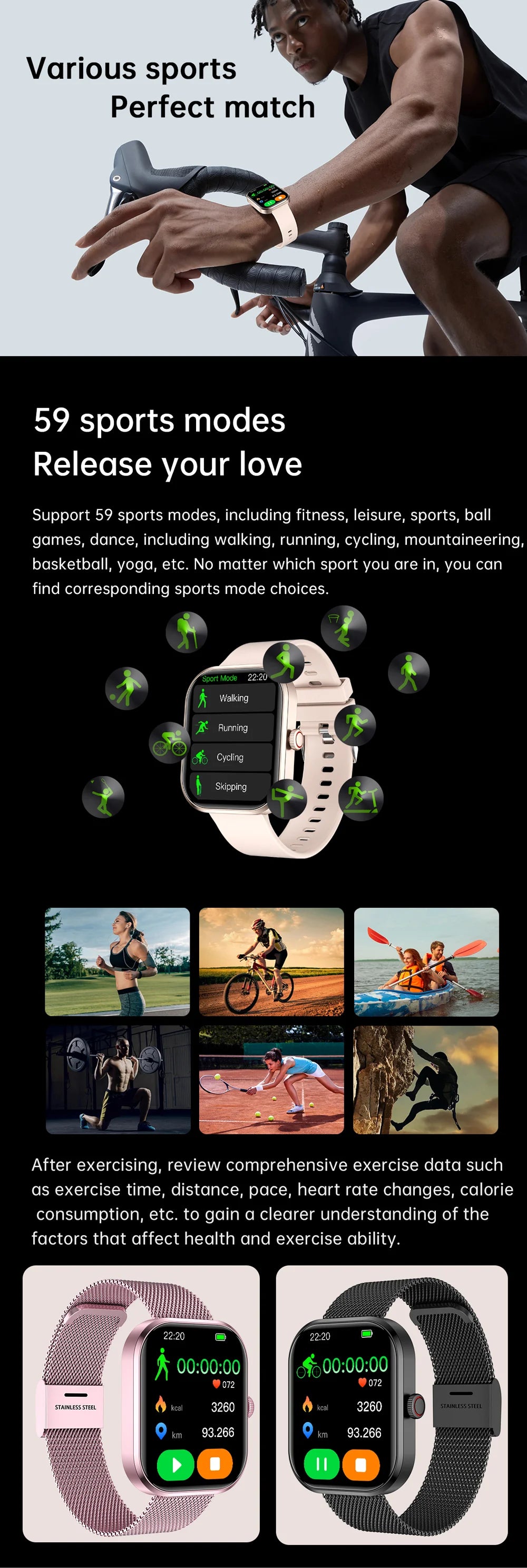 LIGE Smart Watch Women 2.01'' IPS HD Wireless Call 230mAh Large Battery Sports Watches Blood Oxygen Monitor Men Smartwatch 2024