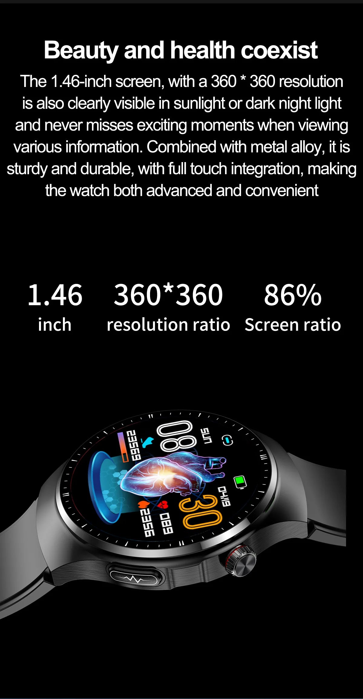 Smart Watch 2024 Bluetooth Call Health Data Monitor Activity Tracker Compatible With Android Apple Smartwatch For Men And Women