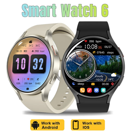 Original Watch 6 NFC Smart Watch Men Voice Call AOD Sport Watches Women GPS Tracker IP67 Waterproof Smartwatch For Huawei Xiaomi