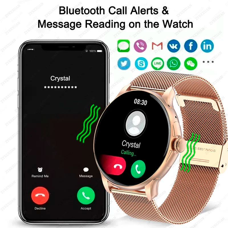 2024 New Smartwatch 1.43 inch Full Screen Bluetooth Calling Heart Rate Sleep Monitor Sport Models Smart Watch For Men Women+Box