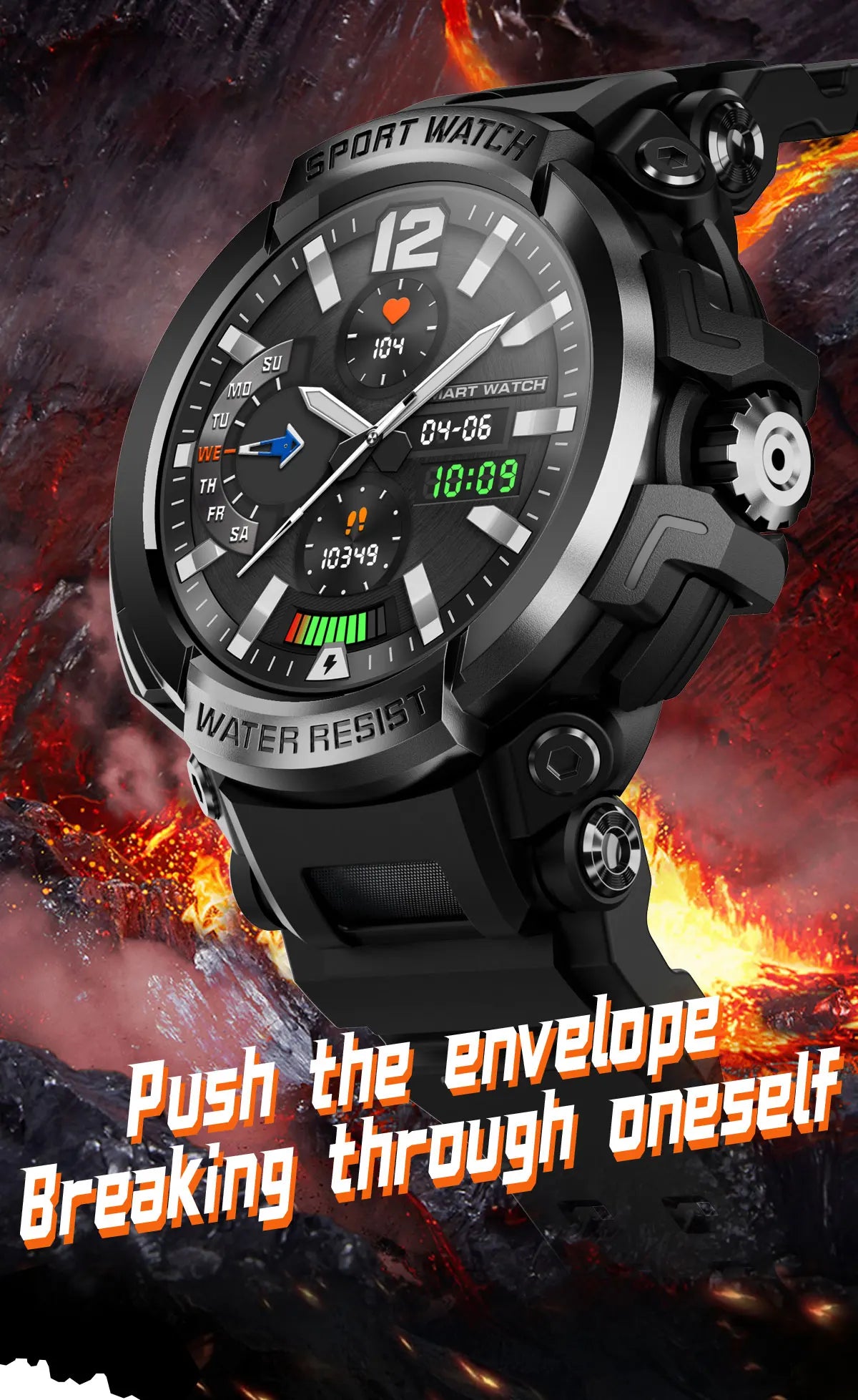 2024 New Outdoor Military Men Smart Watch AMOLED HD Screen Three-proof Durable Sports Tracker Original Bluetooth Call Smartwatch