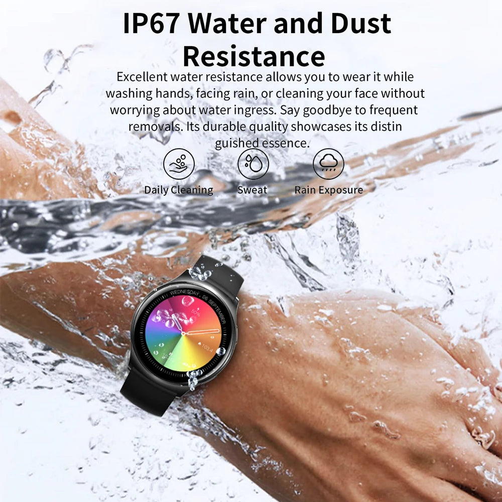 Men Women 1.43" AMOLED Screen Blue Tooth Call Smart Watch Heart Rate Waterproof 100+ Sport Modes Watches Music 2024 Smartwatch