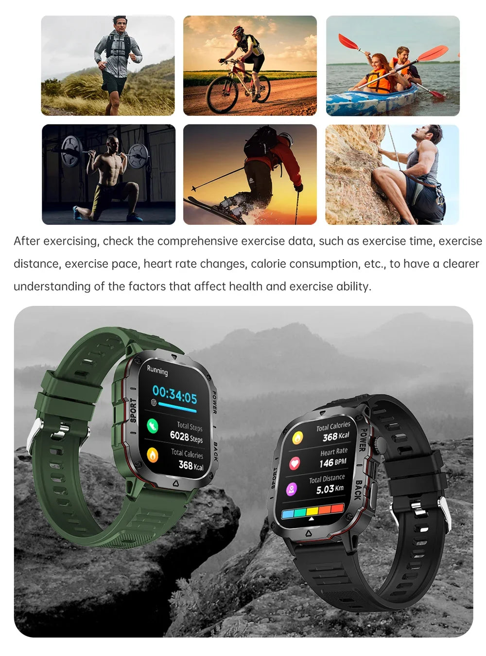 2024 New For Xiaomi Military Smart Watch Men IP68 5ATM Outdoor Sports Fitness Tracker Health Monitor 1.96" BT Call Smartwatch