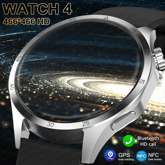 2024 New GPS Sports Smart Watch Men For Watch 4 Blood Sugar Monitoring Watches NFC HD Bluetooth Call Waterproof Smartwatch Man