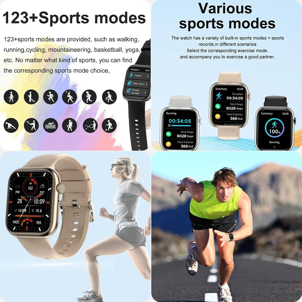 Women Watches For Men Smartwatch 2024 High-End Men's Smart Watch Fitness Large Screen/BT Wireless Call/Multi Sport Modes