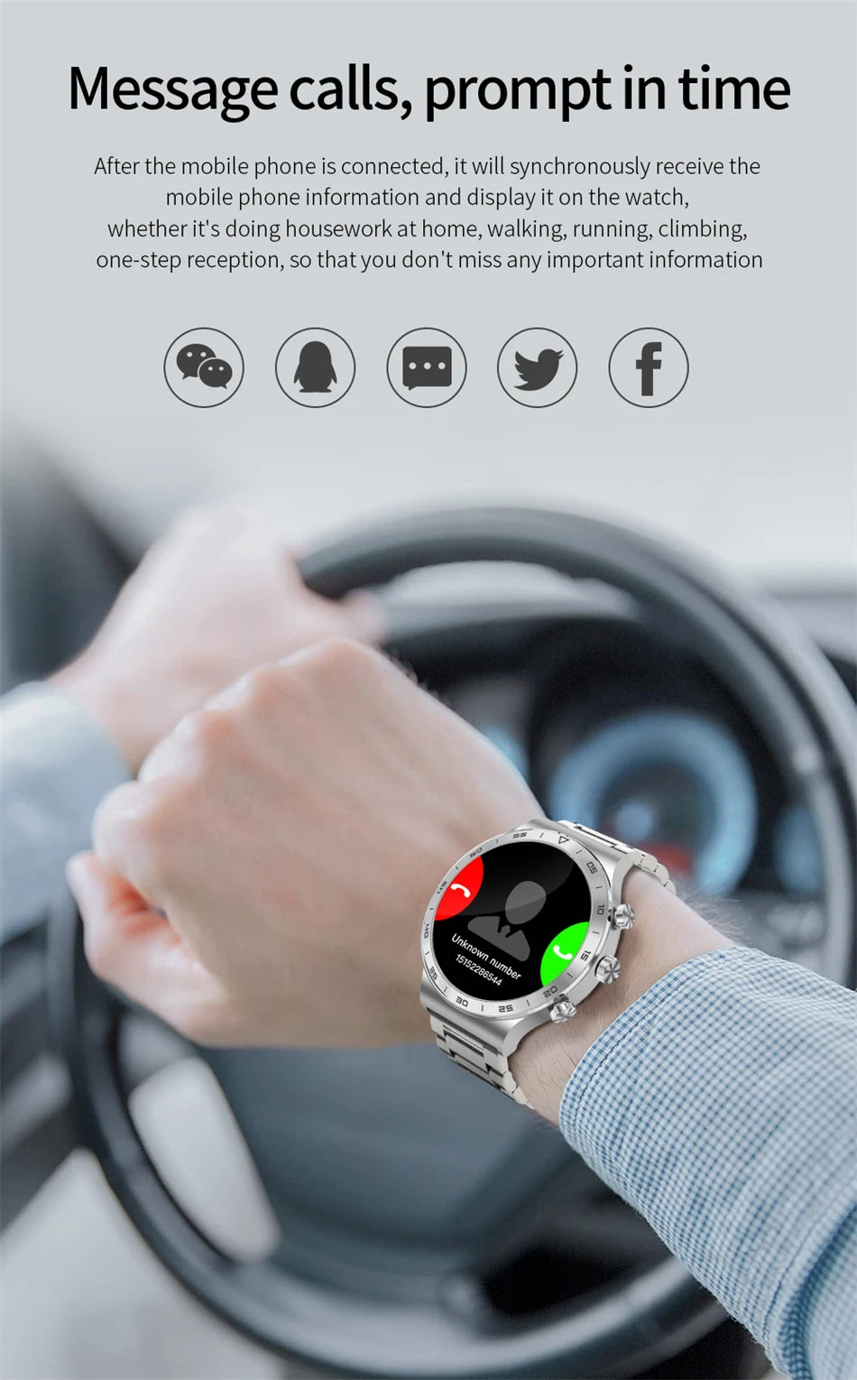 2024 Bluetooth call smartwatch Men AMOLED screen Steel Band Watch Full Touch Fitness  Clock Multi dial function Men smartwatch