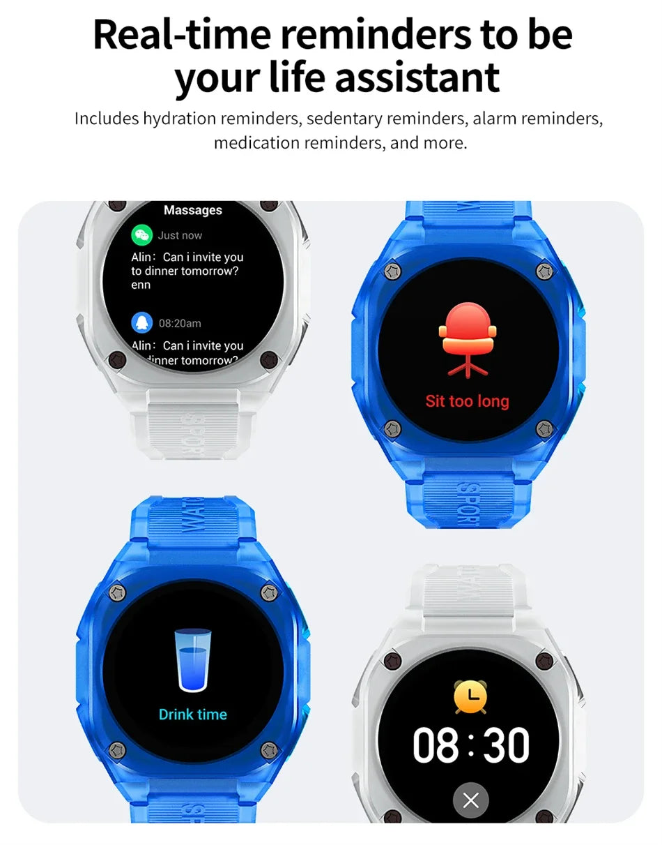 2024 Men Smart Watch AMOLED Screen Always On Display Clock  Women smartwatch Compass Sports SmartWatches 5ATM Waterproof Watches