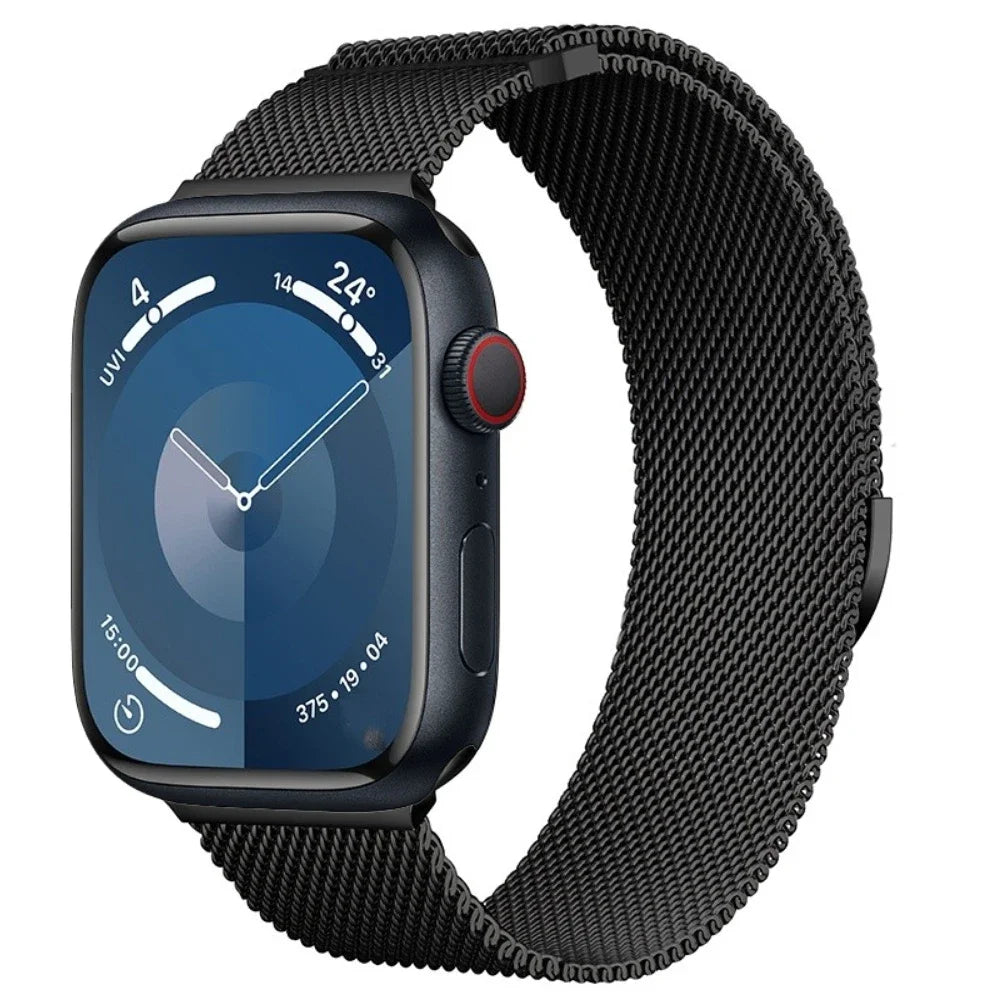 Metal Strap For Apple Watch Ultra 2 49mm 9 8 7 45mm 41mm Milanese Loop Breathable Wristband iWatch 6 5 4 SE 44mm 40mm 42mm Band