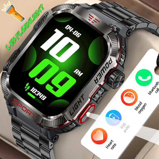 2024 New For Xiaomi Outdoor Smart Watch Men Rugged Military Bluetooth Call Heart Rate Fitness Tracker IP68 Waterproof Smartwatch