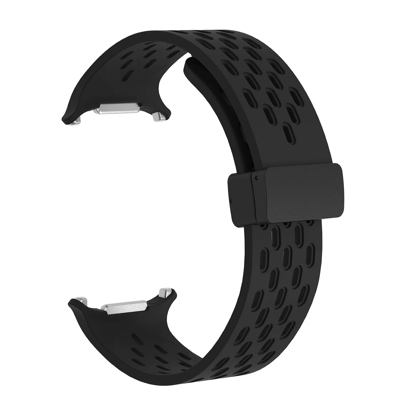 Magnetic Folding Buckle Band for Samsung Galaxy Watch Ultra 47mm Silicone Soft Strap for Galaxy Watch 7 Ultra Watchband Bracelet