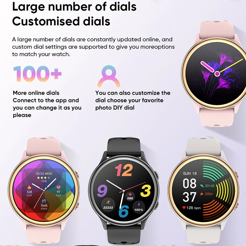 2024 New For Xiaomi Smart Watch Men Women Heart Rate Blood oxygen 100+Sports Modes Fitness Tracker Bluetooth Call Smartwatch Man