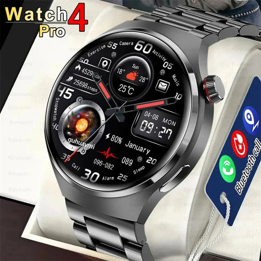 2024 New For HUAWEI XIAOMI GT4 Pro Smart Watch Men AMOLED 390*390 HD Screen Heart Rate Bluetooth Call IP68 Waterproof SmartWatch