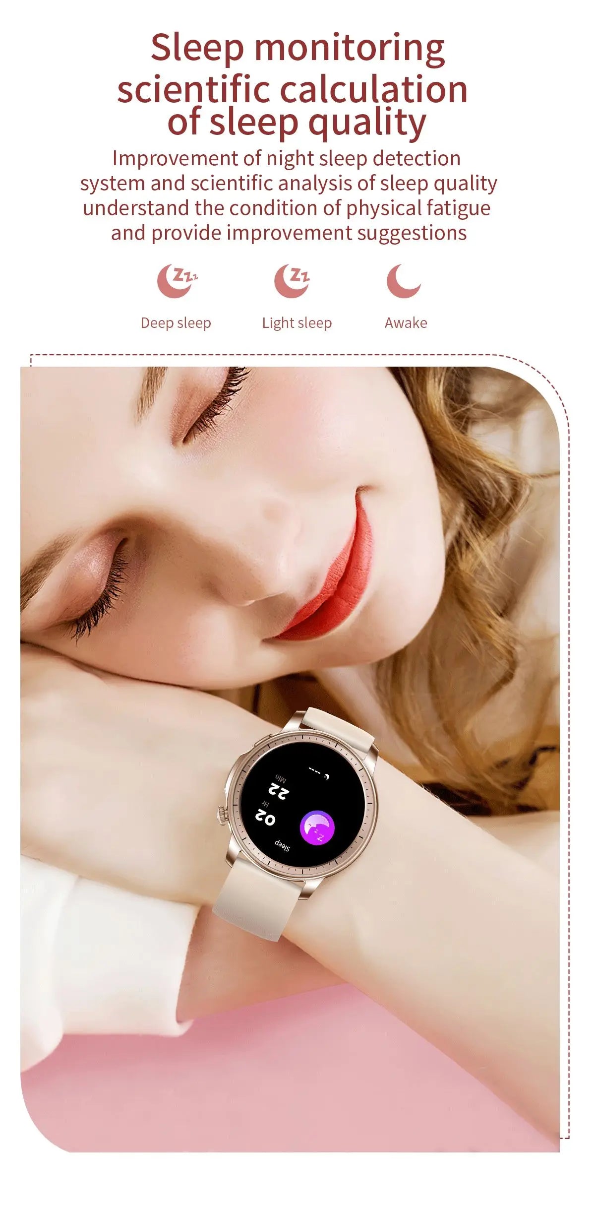 2024 New Fashion Smart Watch Women AMOLED HD Screen Sports Tracker Health Monitoring IP67 Waterproof Bluetooth Call smart watchs