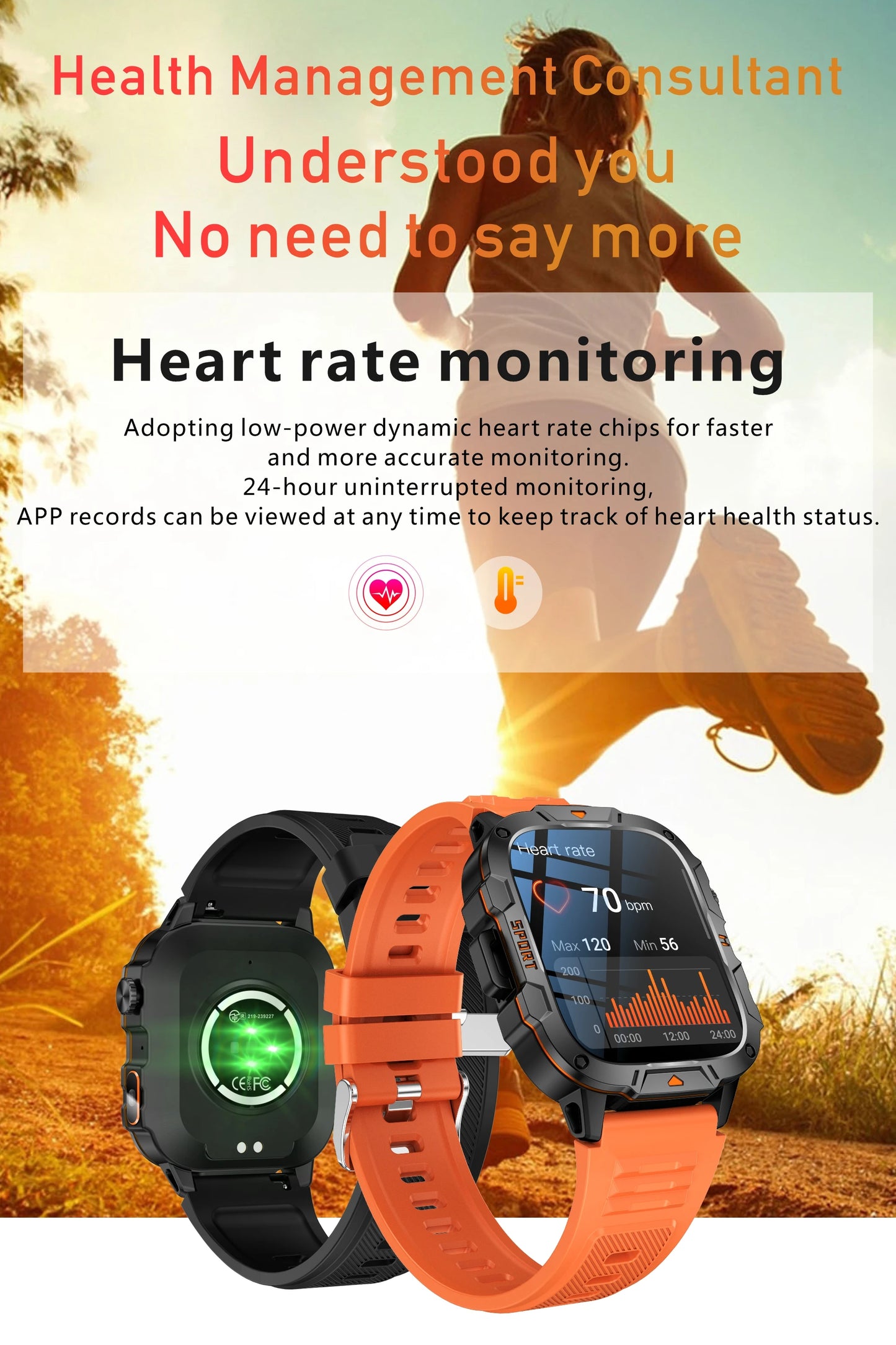 2024 Outdoor Military 3ATM Waterproof Smart Watch Men 420mAh Battery Heart Rate Sports Fitness Watches Bluetooth Call Smartwatch