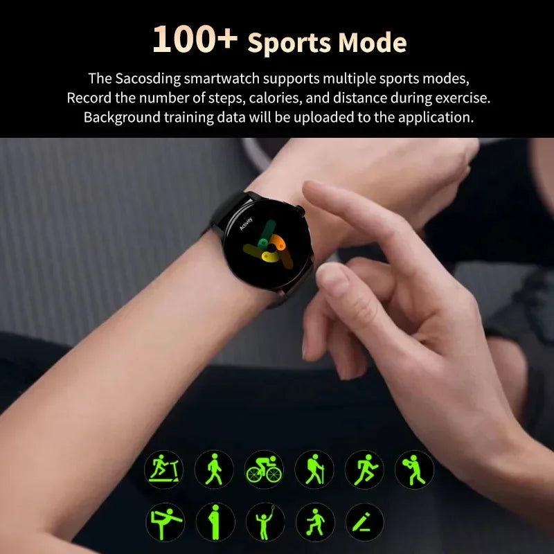 2024 new blood oxygen heart rate smartwatch 1.43-inch Bluetooth call multifunctional sports watch for men and women