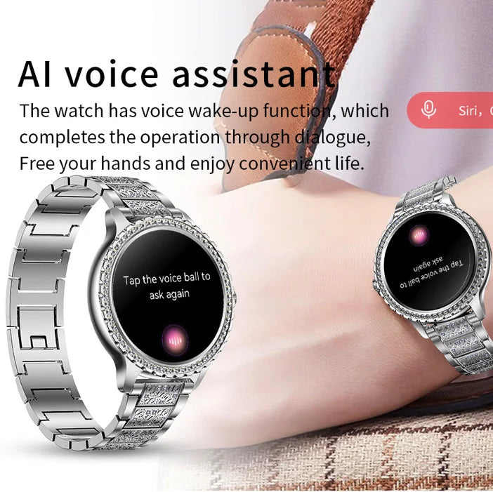 2024 New Blue Tooth Call Woman Smart Watch Man Sports Fitness Bracelet Waterproof Body Temperature Smartwatch For Android IOS