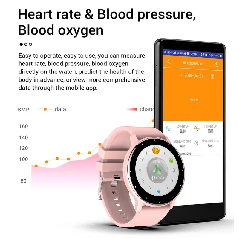 2024 Smart Watch Ladies Heart Rate Blood Pressure Sport Fitness Watches IP67 Waterproof Bluetooth For Android ios smartwatch Men