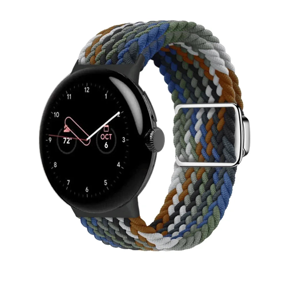 Nylon Braided Magnetic Strap for Google Pixel Watch 2 Band Replacement Belt Wristband Fabric Bracelet Pixel Watch 2 Accessories