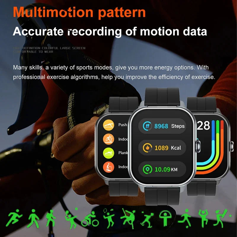 2024 New MAOYUAN Men Smart Call Watch 5.3 Bluetooth Call 2.01 inch TFT HD 240 * 296 Screen Health Monitoring Smartwatch Women