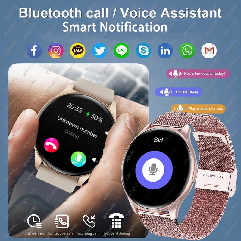 2024 New Bluetooth Call Smart Watch Women Men 1.43" AMOLED 466*466 HD Screen Health Monitor Waterproof Sports Smartwatch Woman