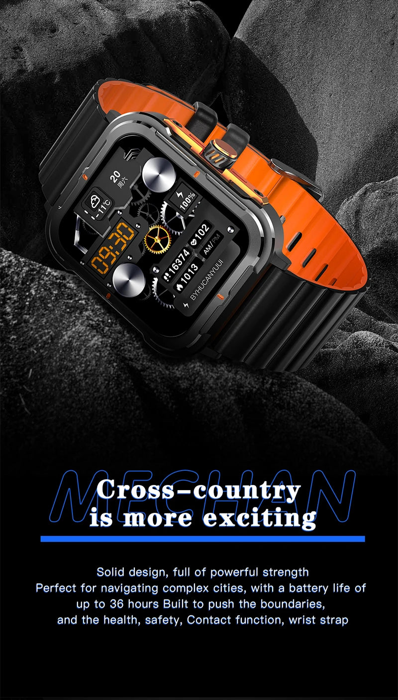 2024 New Smart Watch Men Full Touch Screen Outdoor Sport Fitness Watch IP68 Waterproof Bluetooth For Android Smartwatch D09