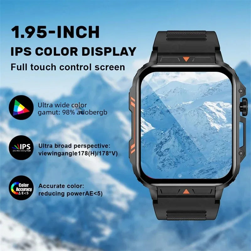 2024 Watch Outdoor Military Sport Fitness Waterproof Smart Watch Men Women Bluetooth Call Smartwatch For Xiaomi Android IOS