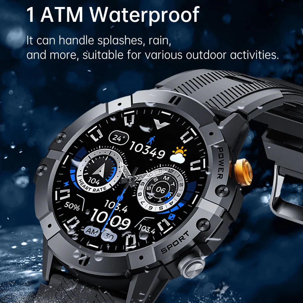 NEW Outdoor Sports Smart Watch Bluetooth Call Smartwatch Fitness Tracker Clock IP68 Waterproof Watches for Men IOS Android 2024