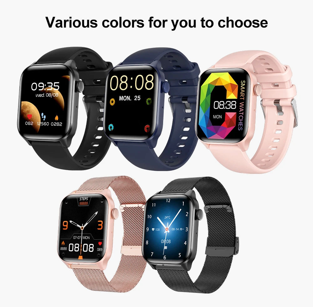 2024 New Men Smart Watches Women Wrist Watch Bluetooth Call Non-invasive blood glucose Track Fitness Watch Waterproof Smartwatch