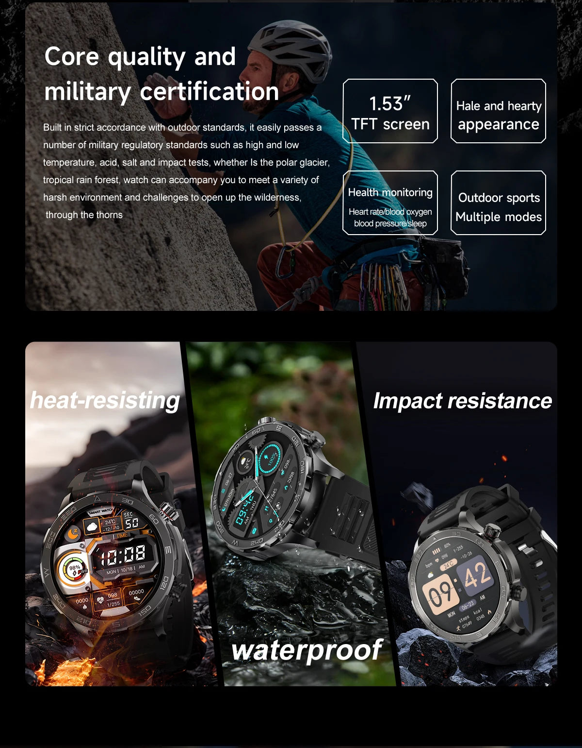 2024 New For Huawei Xiaomi Smart Watch Men AMOLED HD Screen NFC GPS Motion Trail Health Check Bluetooth Call Compass Smartwatch